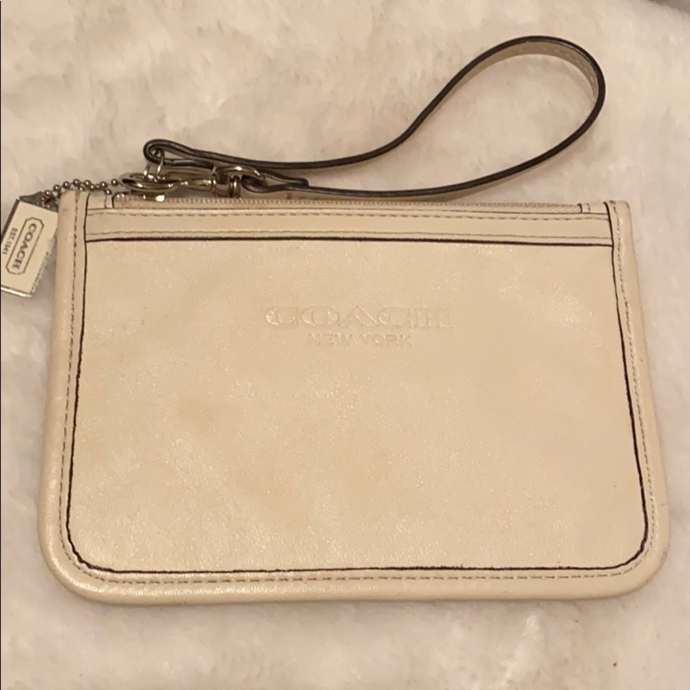 Coach New York Leather Wristlet Purse Bag
